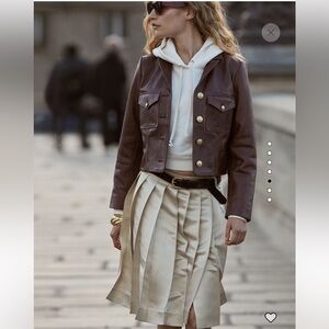 J.Crew Pleated Midi Skirt Satin